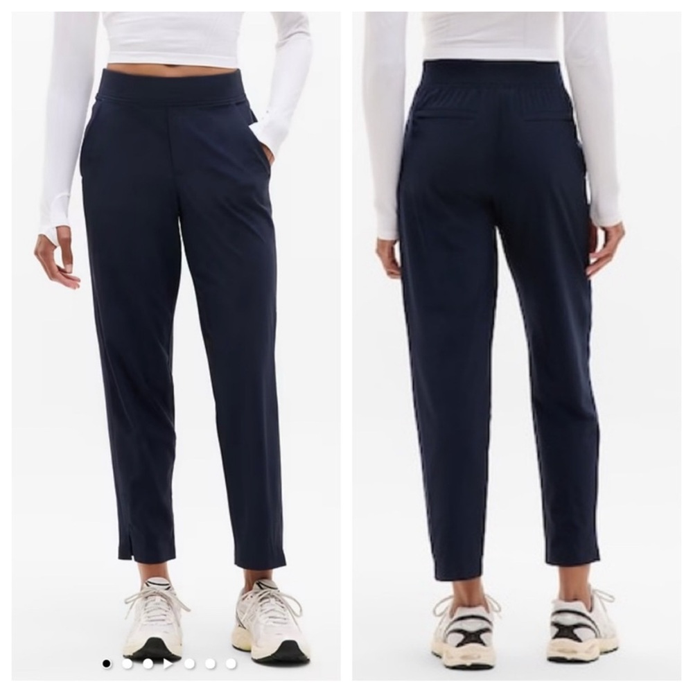 ATHLETA Brooklyn Mid Rise Ankle Pants Pull-On Trousers Joggers Casual Athleisure - Picture 2 of 16